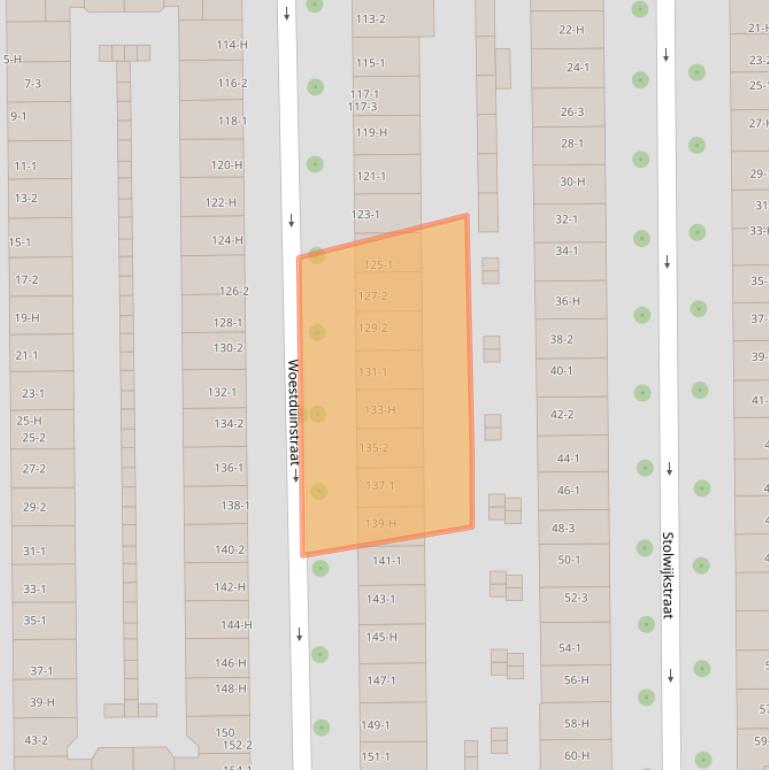 Kaart van postcodegebied 1059ST.