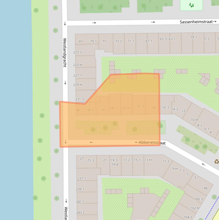 Kaart van postcodegebied 1059TE.