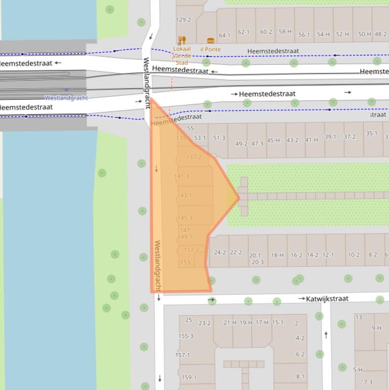 Kaart van postcodegebied 1059TG.
