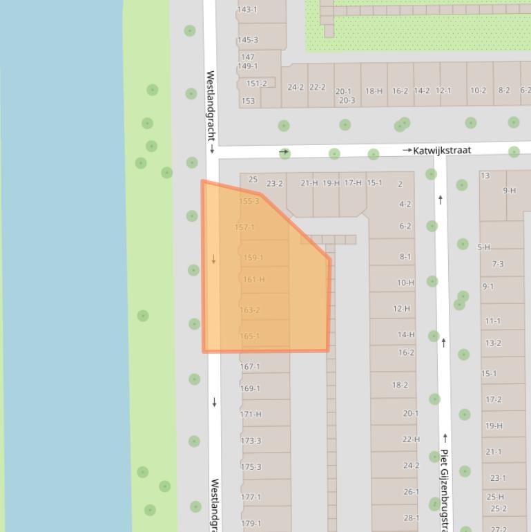Kaart van postcodegebied 1059TH.