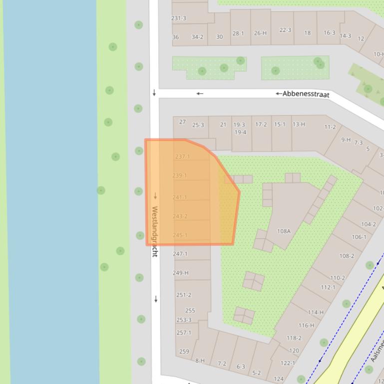 Kaart van postcodegebied 1059TR.
