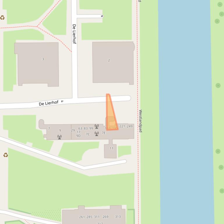 Kaart van postcodegebied 1059VK.