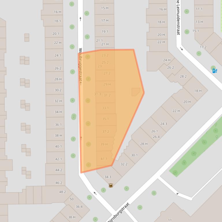 Kaart van postcodegebied 1059VP.