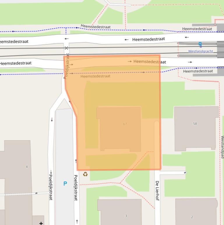 Kaart van postcodegebied 1059WC.