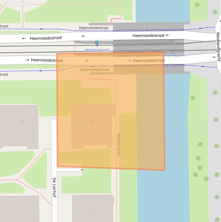 Kaart van postcodegebied 1059WE.