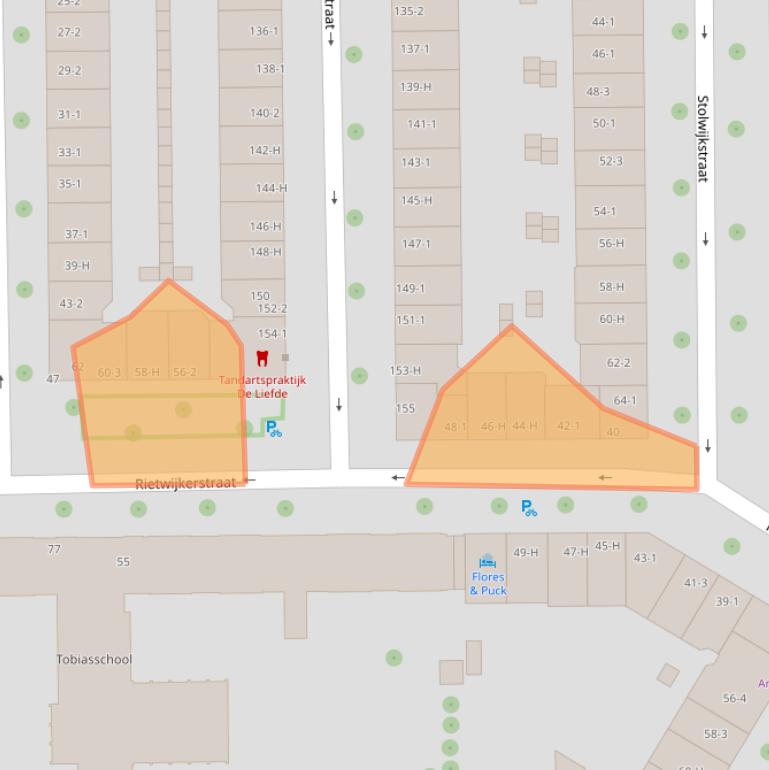 Kaart van postcodegebied 1059XB.