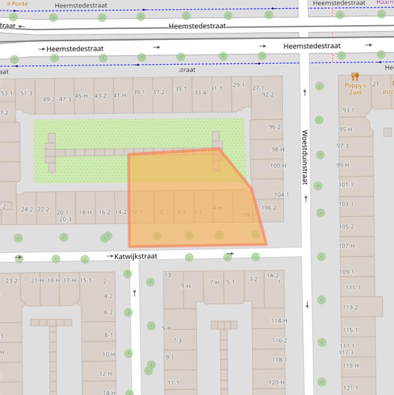 Kaart van postcodegebied 1059XN.