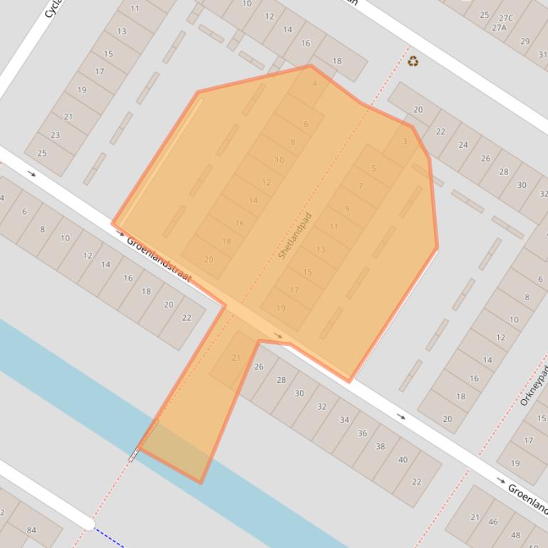 Kaart van postcodegebied 1060MD.