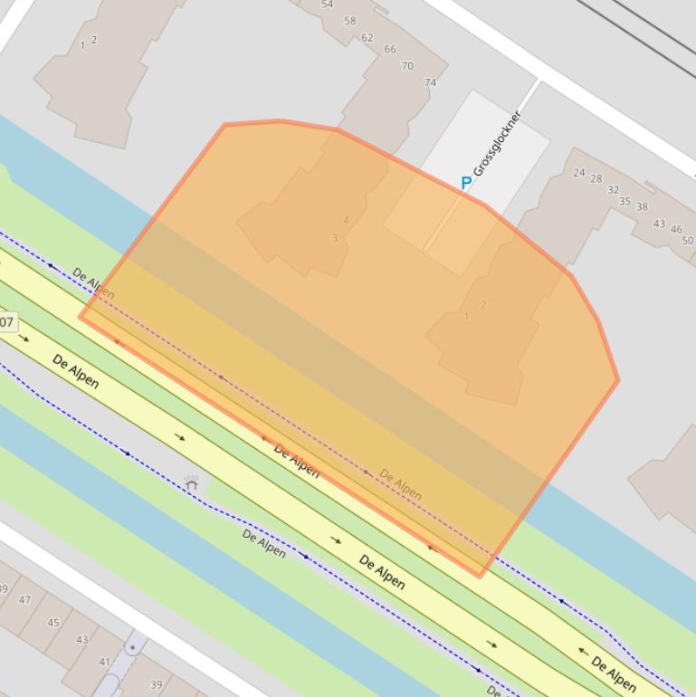Kaart van postcodegebied 1060NG.