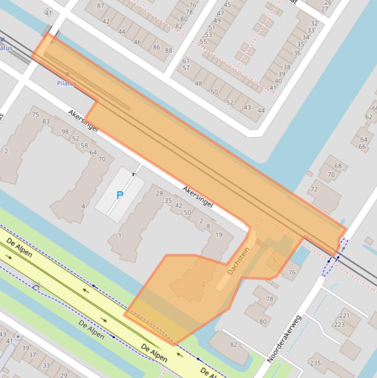 Kaart van postcodegebied 1060NH.