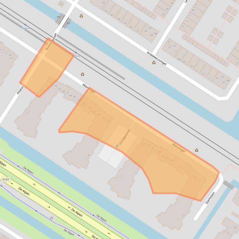 Kaart van postcodegebied 1060NJ.