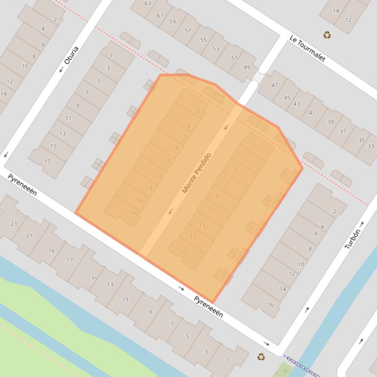 Kaart van postcodegebied 1060PB.