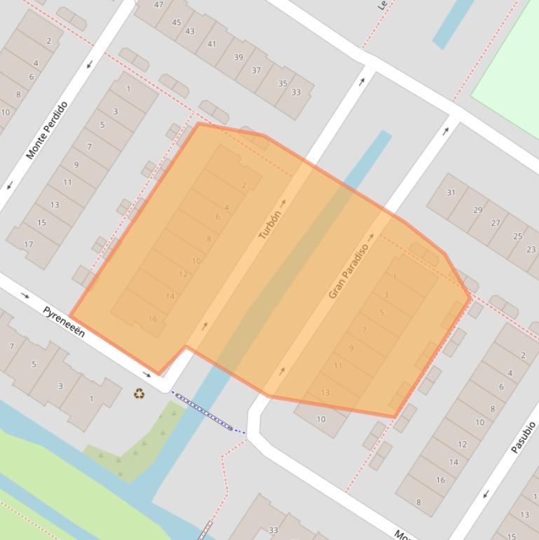 Kaart van postcodegebied 1060PC.