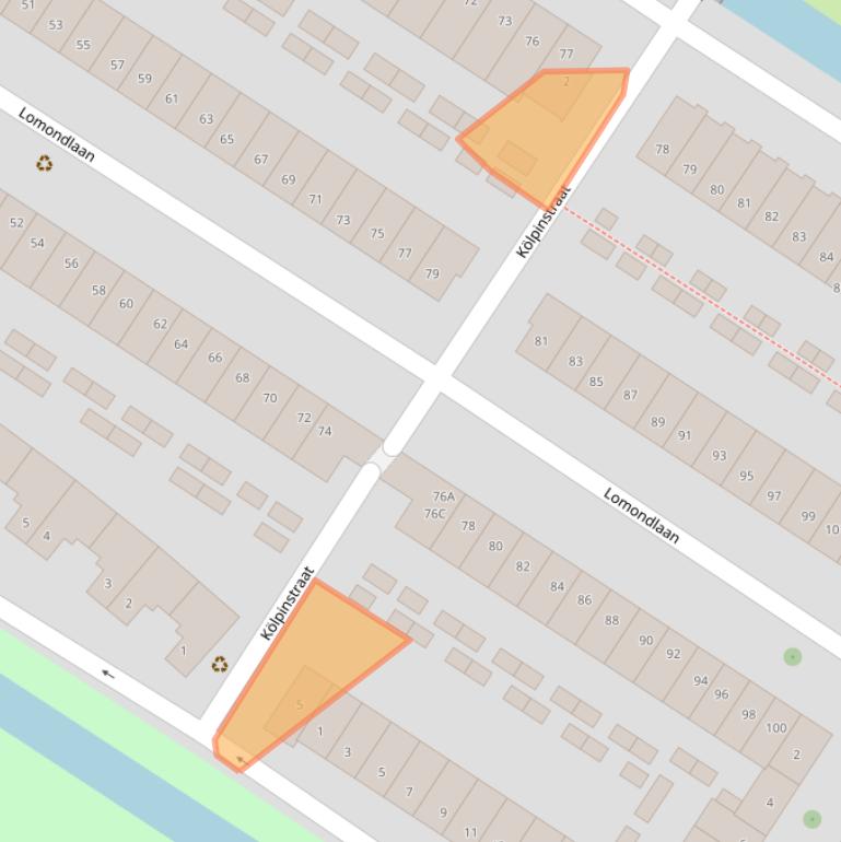 Kaart van postcodegebied 1060PN.