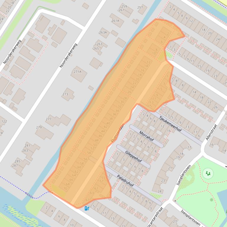 Kaart van postcodegebied 1060PP.