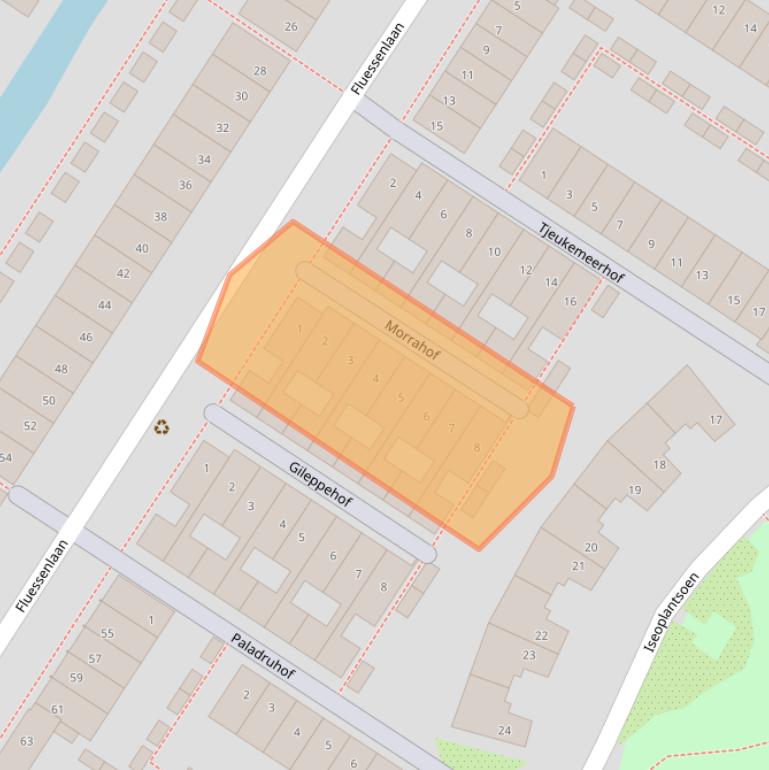 Kaart van postcodegebied 1060PS.