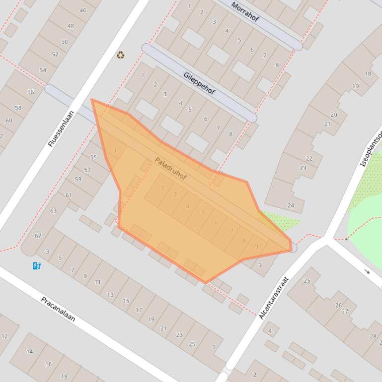 Kaart van postcodegebied 1060PV.