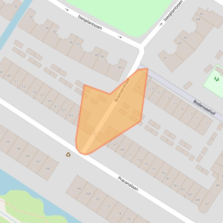 Kaart van postcodegebied 1060RA.