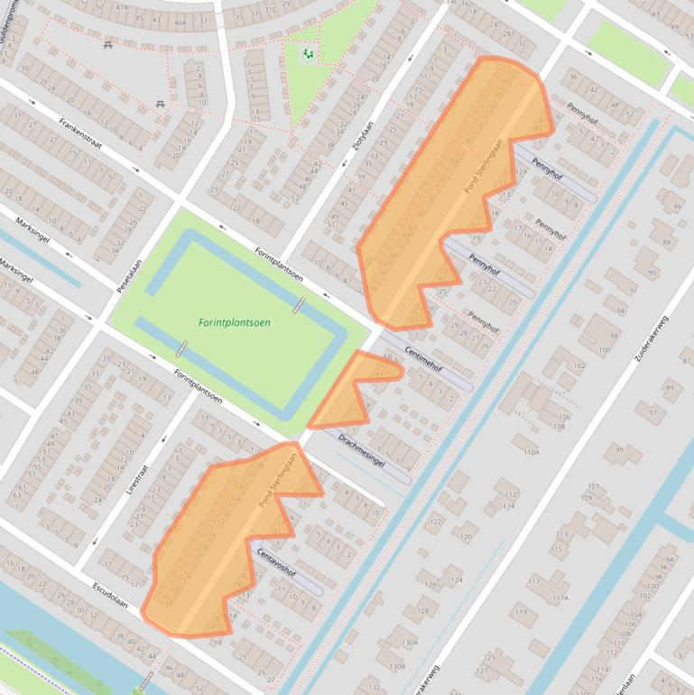 Kaart van postcodegebied 1060RT.