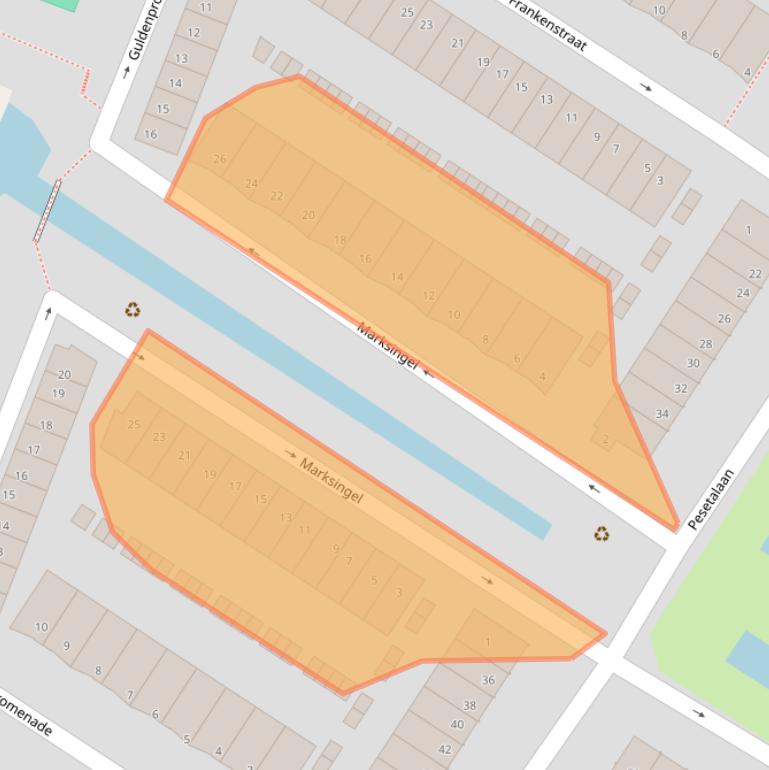 Kaart van postcodegebied 1060SG.
