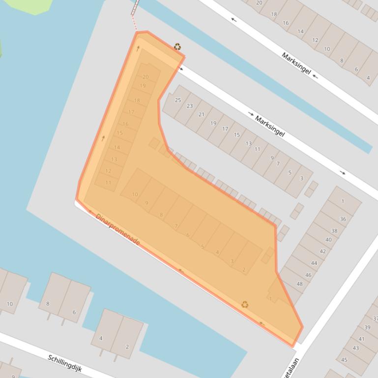 Kaart van postcodegebied 1060SH.