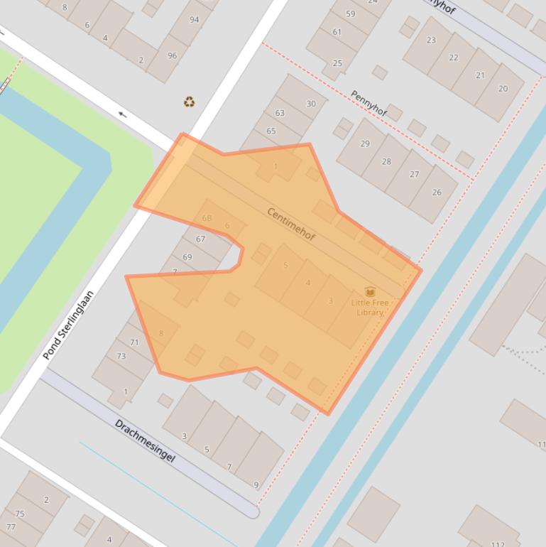 Kaart van postcodegebied 1060SN.