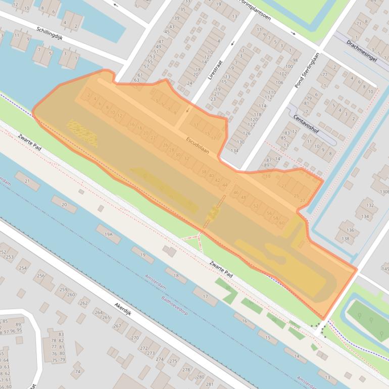 Kaart van postcodegebied 1060ST.