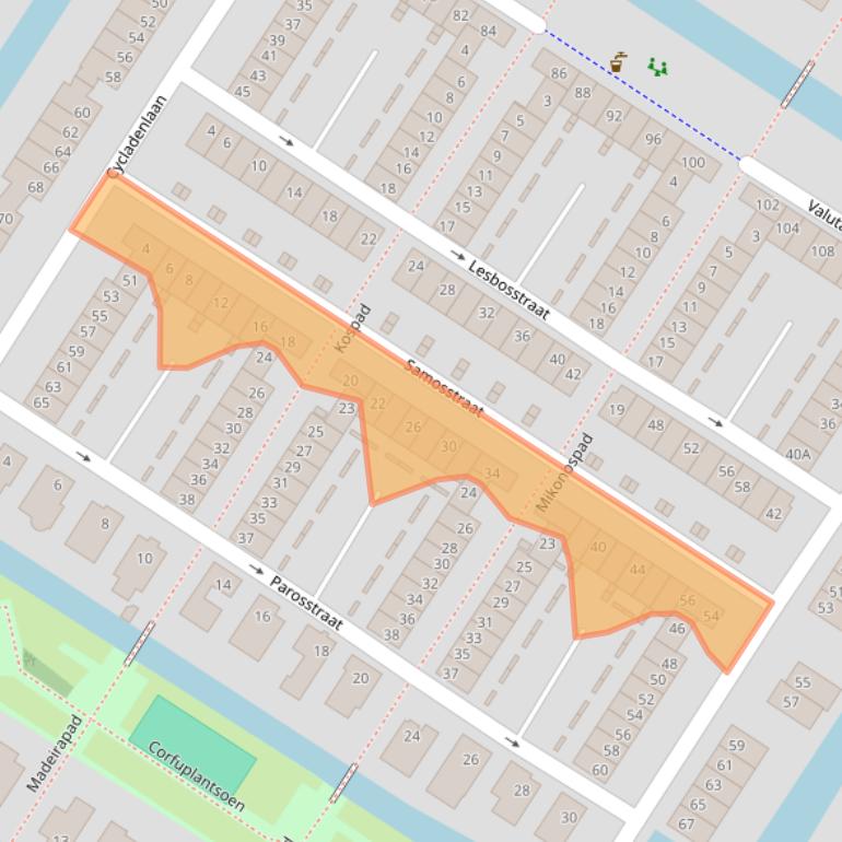Kaart van postcodegebied 1060TA.