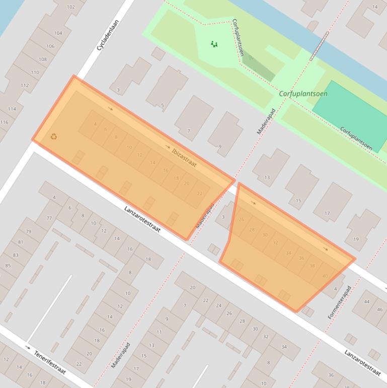 Kaart van postcodegebied 1060TB.