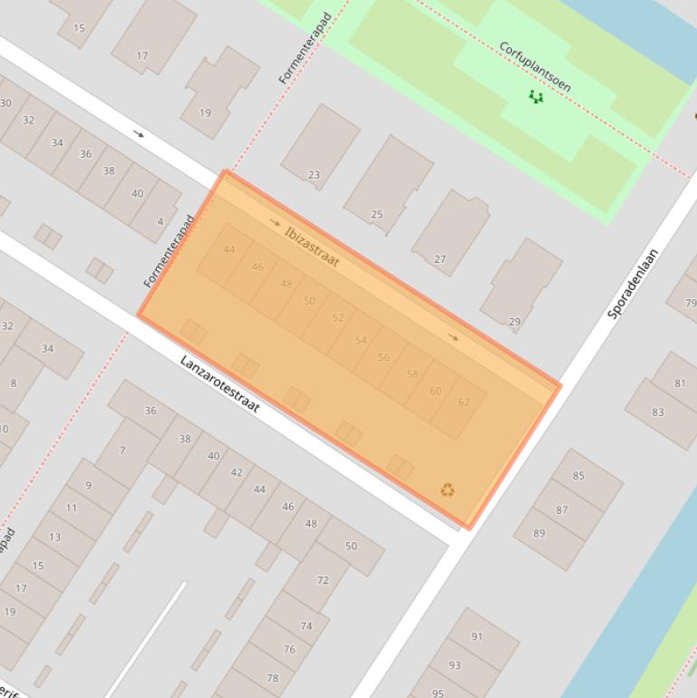 Kaart van postcodegebied 1060TC.