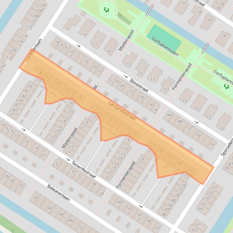 Kaart van postcodegebied 1060TD.