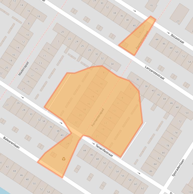 Kaart van postcodegebied 1060TG.