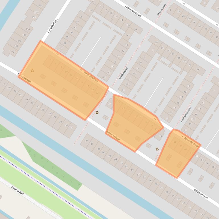 Kaart van postcodegebied 1060TH.
