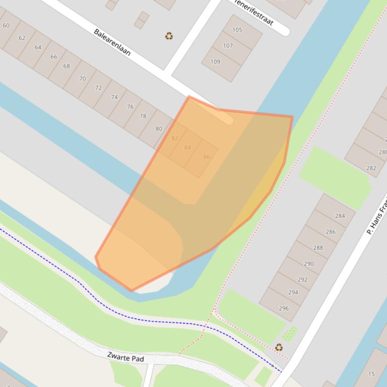 Kaart van postcodegebied 1060TM.