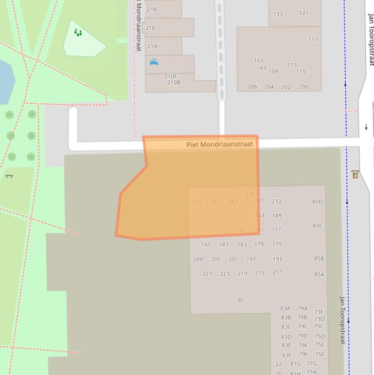 Kaart van postcodegebied 1061AP.