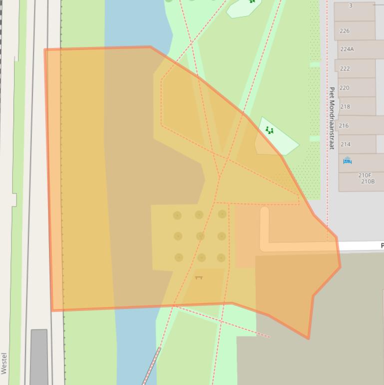 Kaart van postcodegebied 1061AR.