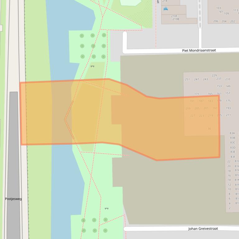 Kaart van postcodegebied 1061AT.