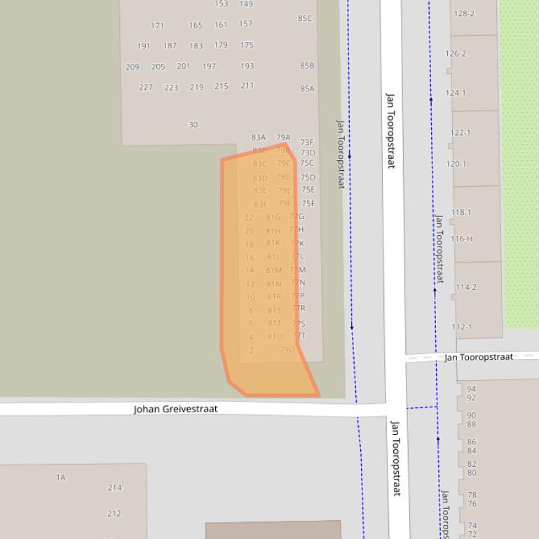 Kaart van postcodegebied 1061AV.