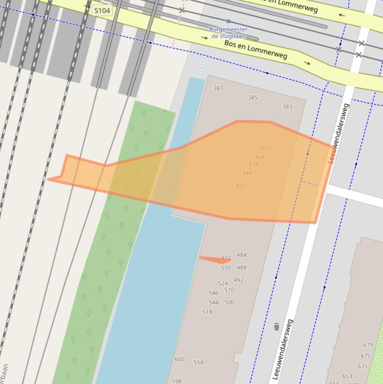Kaart van postcodegebied 1061BE.