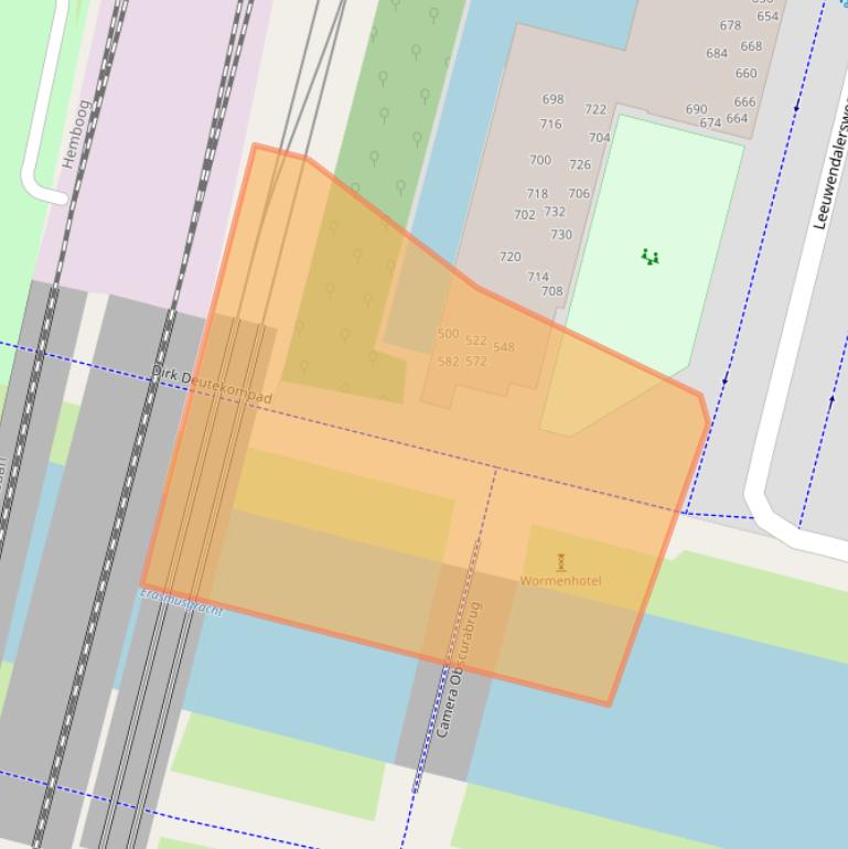 Kaart van postcodegebied 1061BL.