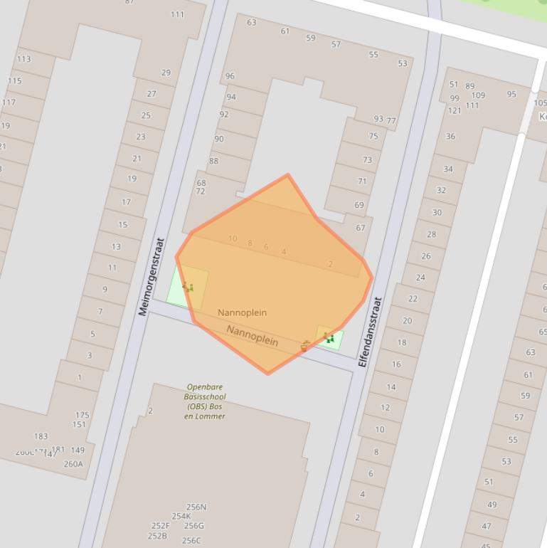 Kaart van postcodegebied 1061BP.