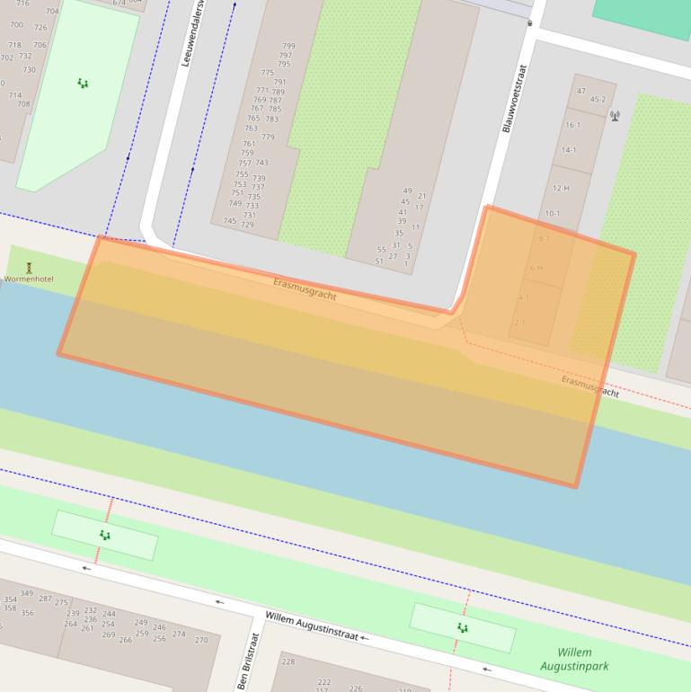 Kaart van postcodegebied 1061BT.