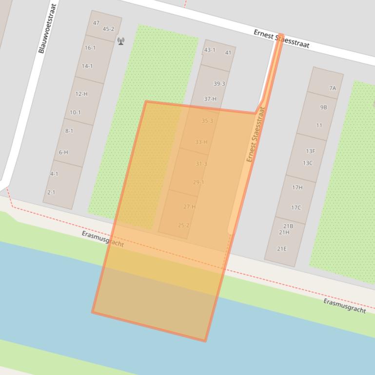 Kaart van postcodegebied 1061CB.