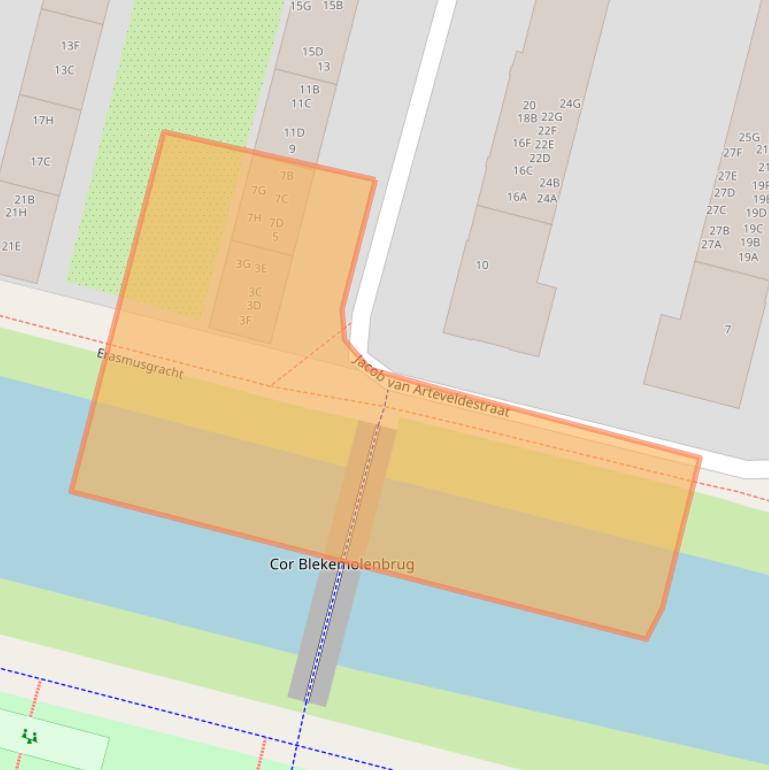 Kaart van postcodegebied 1061CE.