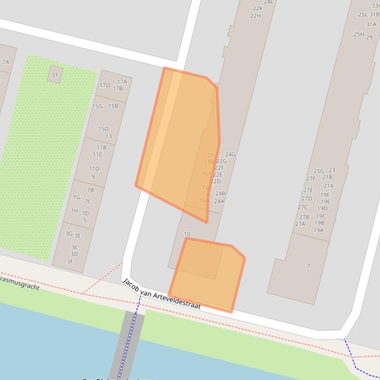 Kaart van postcodegebied 1061CL.