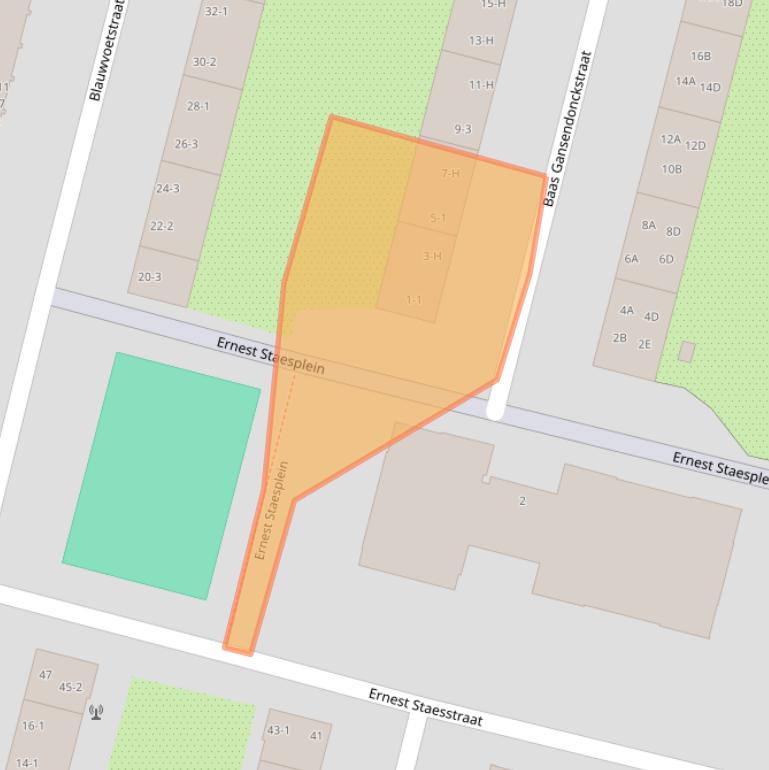 Kaart van postcodegebied 1061CX.