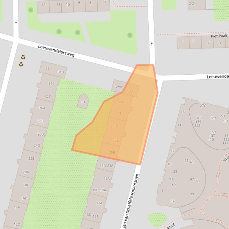 Kaart van postcodegebied 1061DM.