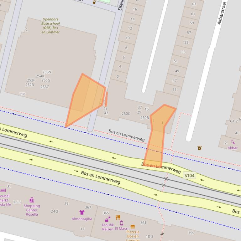 Kaart van postcodegebied 1061DP.