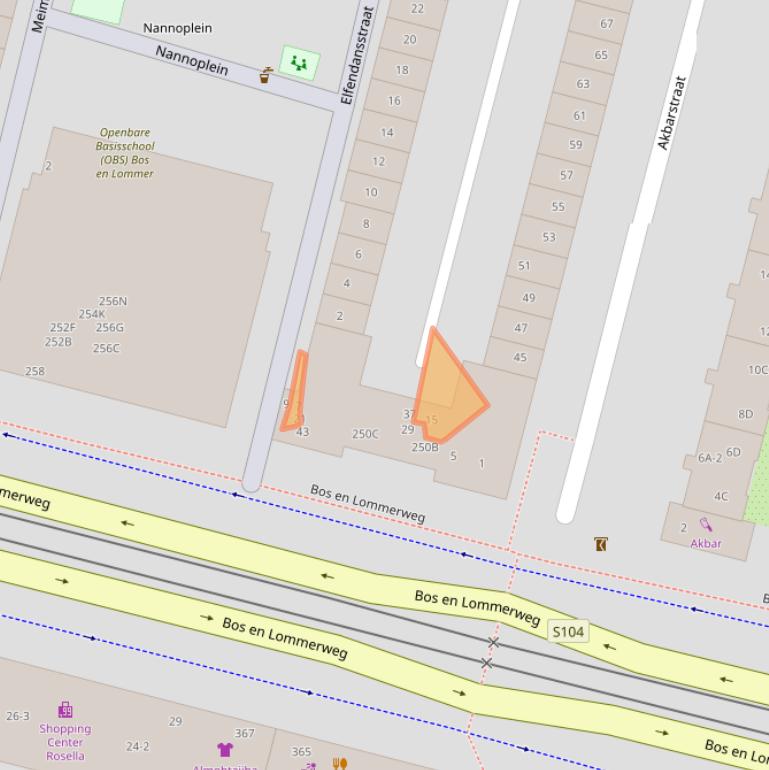 Kaart van postcodegebied 1061DR.