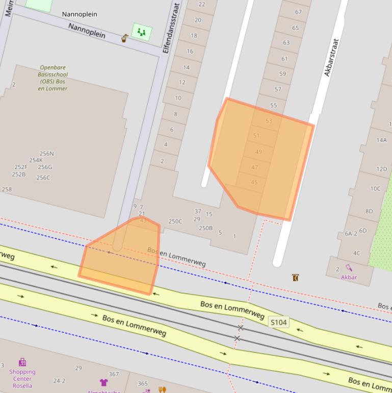Kaart van postcodegebied 1061DV.